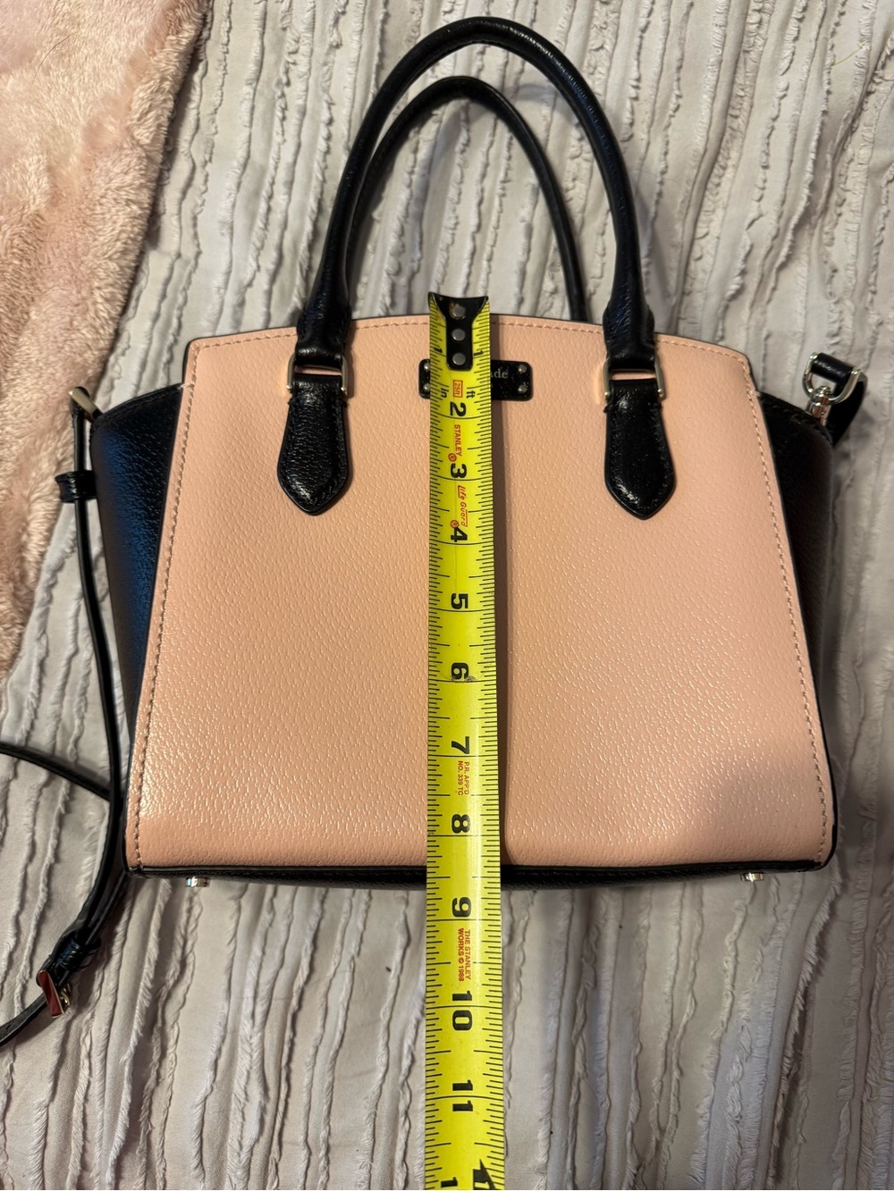 kate spade Pink and Black Leather Satchel - Picture 9 of 11